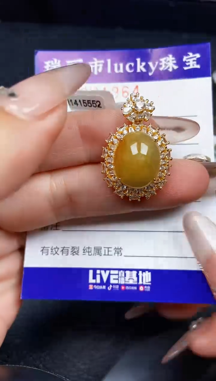 翡翠银S925镶嵌颈饰1964