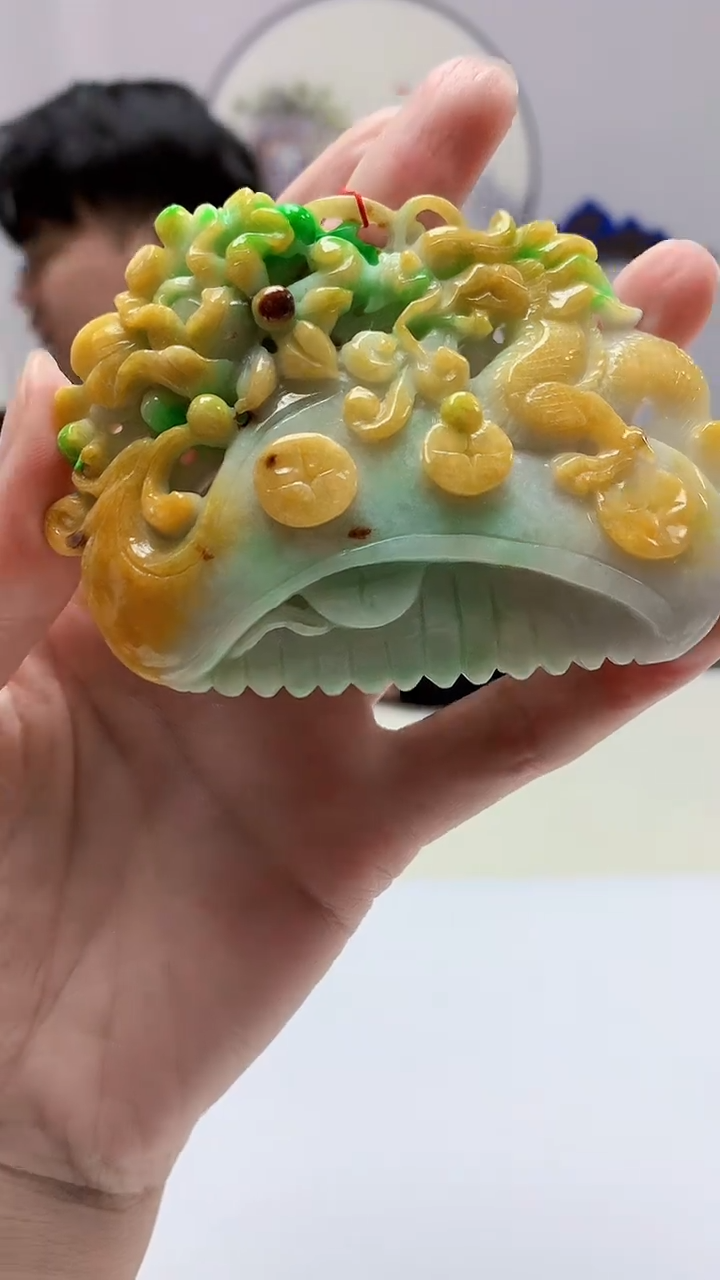 【闪购商品】定制翡翠未镶嵌5060zm-毛货挂件172