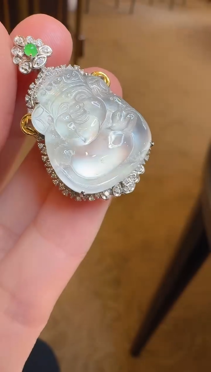 【闪购商品】翡翠吊坠(不含链)18K金镶嵌多样性团购发一件