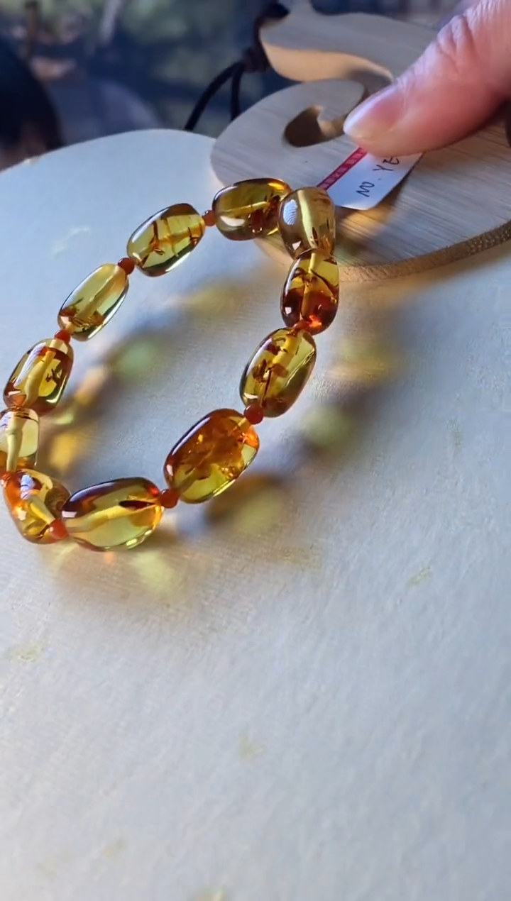 【闪购商品】琥珀颈饰未镶嵌花珀小随形15*10MM0000000