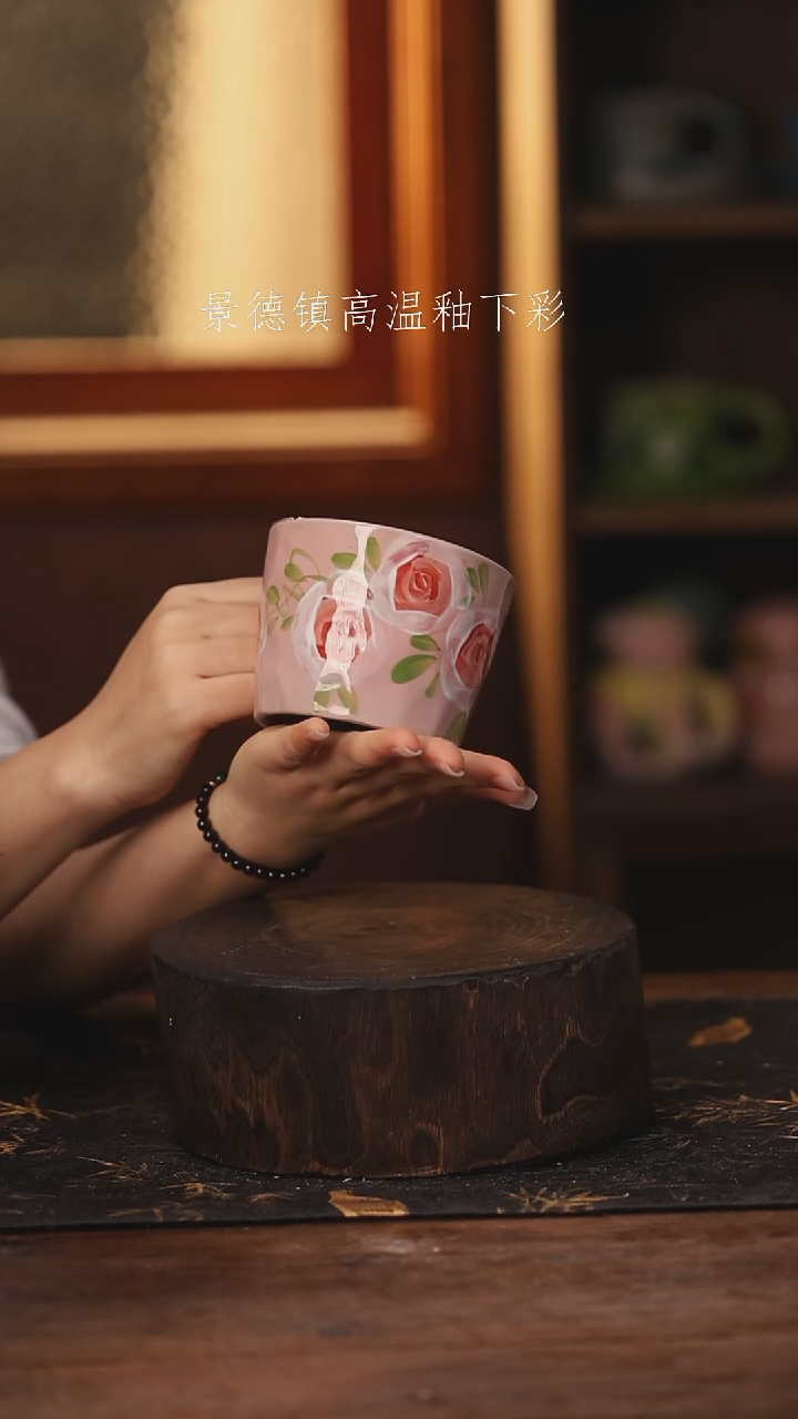 陶瓷 景德镇高温釉下手绘陶瓷@L642@