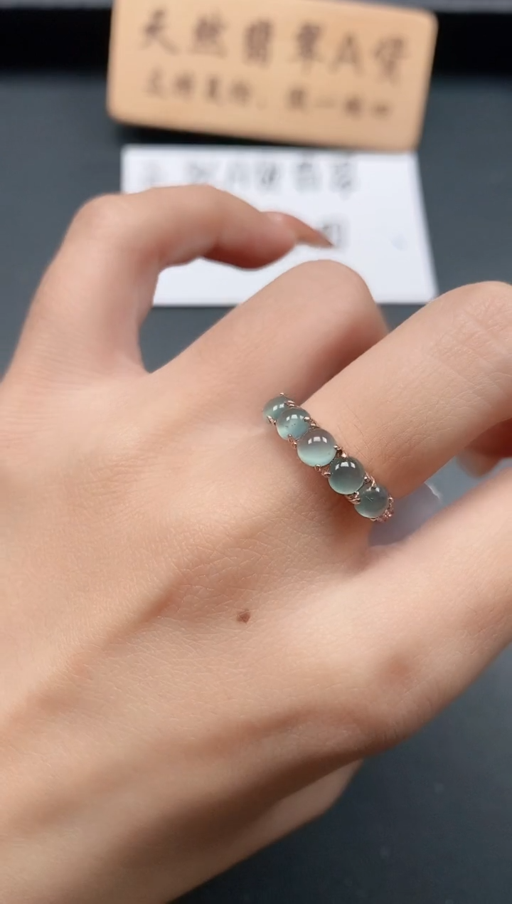 银S925镶嵌戒指翡翠111