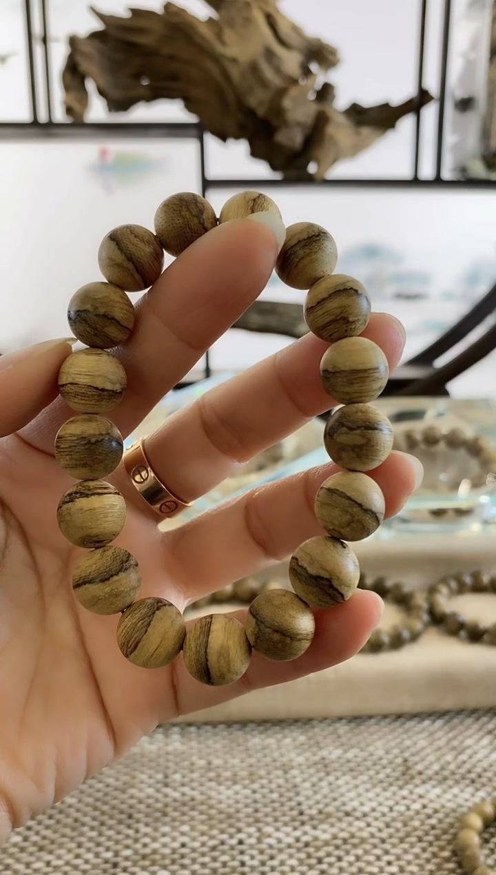 【闪购商品】沉香手串达拉干虎斑老料13MM手串