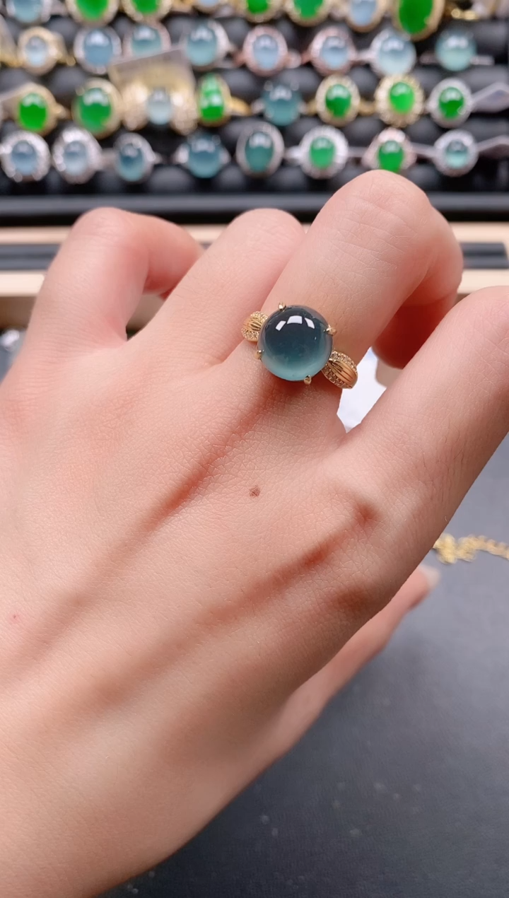 银S925镶嵌戒指翡翠11111