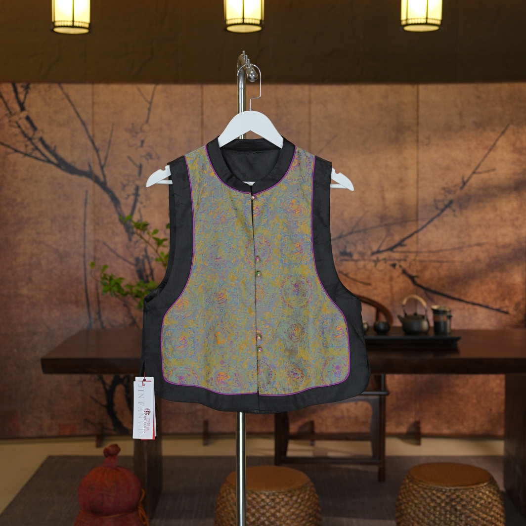 【清风寄情-十二生肖】双面穿新中式国风宋锦提花无袖坎肩圆领马甲