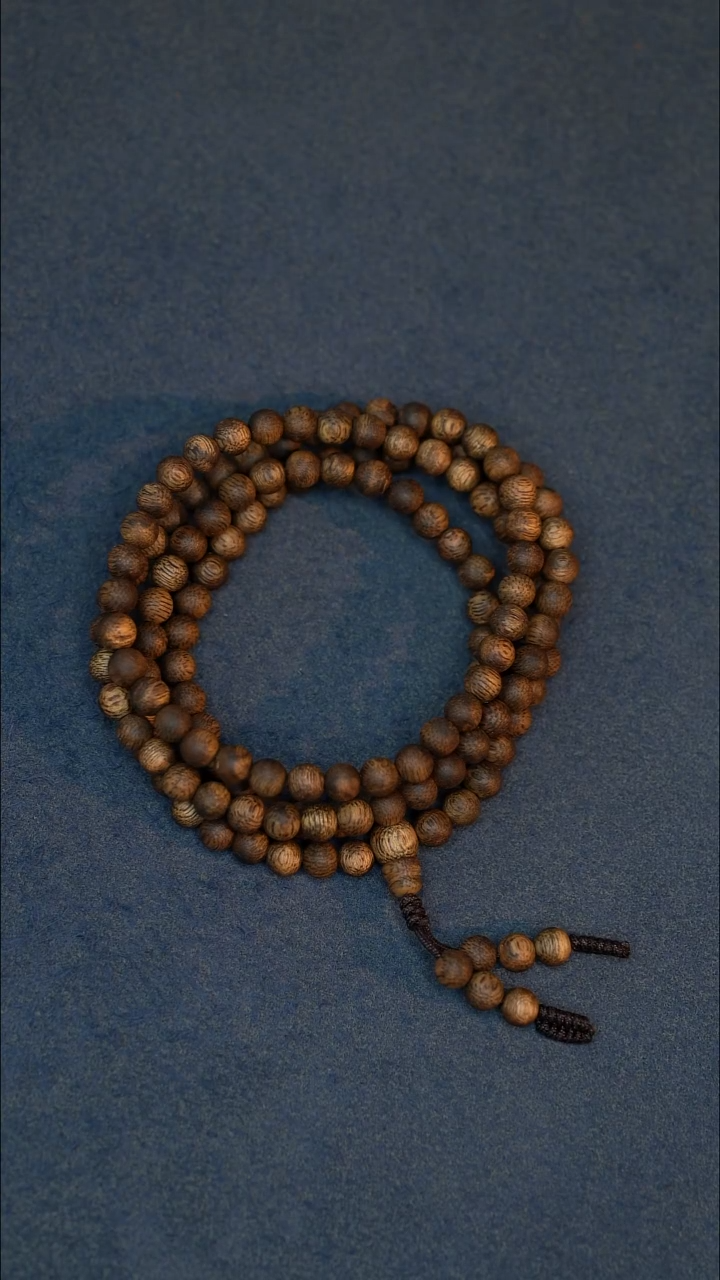 沉香手串海南莺歌绿棋多圈圆珠