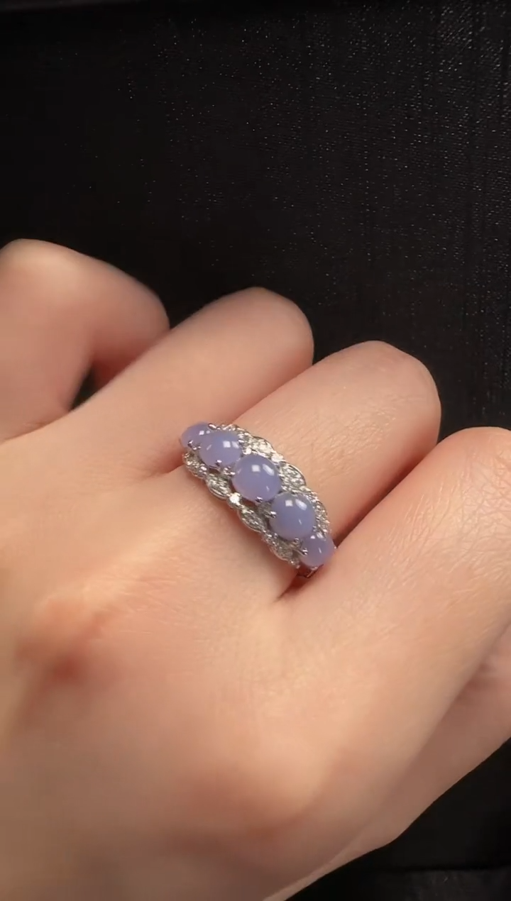 【闪购商品】翡翠戒指18K金镶嵌935蛋面一枚