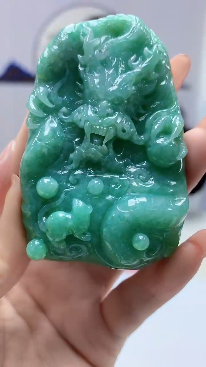 【闪购商品】定制翡翠未镶嵌4829DD-毛货挂件84