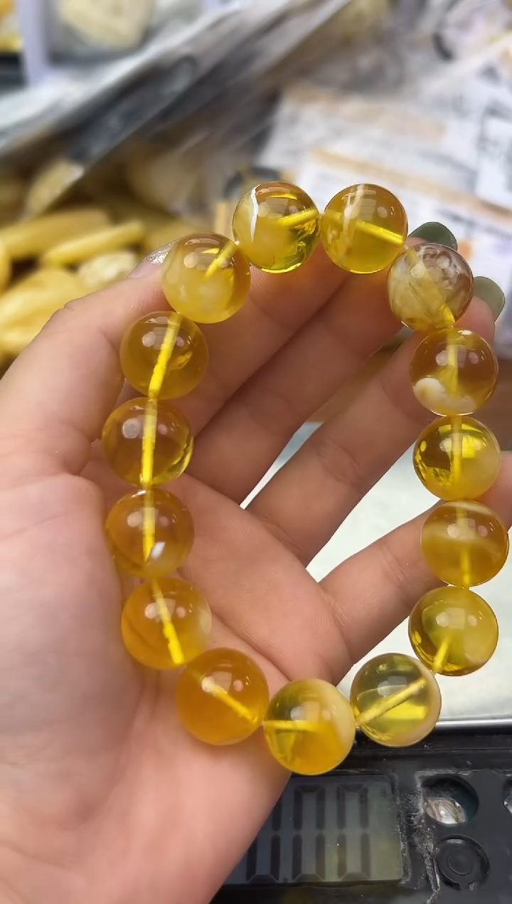 未镶嵌蜜蜡裸石蜜蜡手串