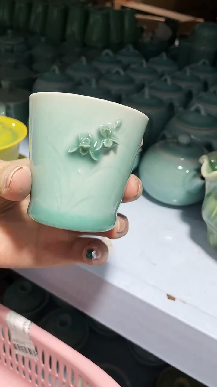 【闪购商品】纯手工 特价 微瑕 慧仙青瓷 主人杯