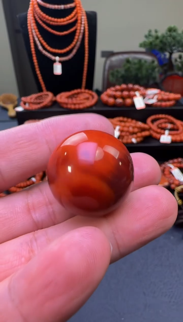 【闪购商品】南红玛瑙手串未镶嵌原矿南红单珠多样性发1