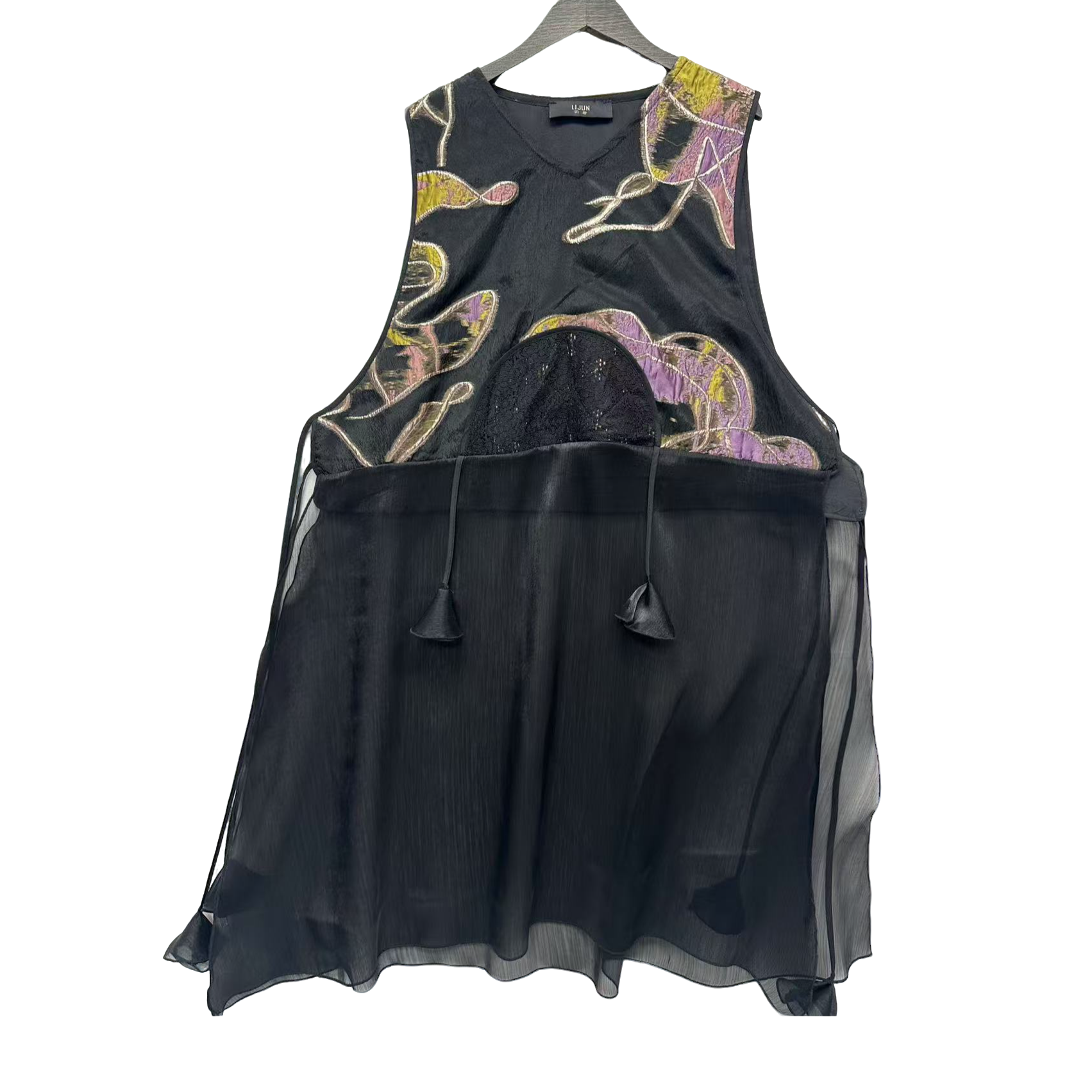 789篱君2025新款新中式气质百搭宽松无袖连衣裙