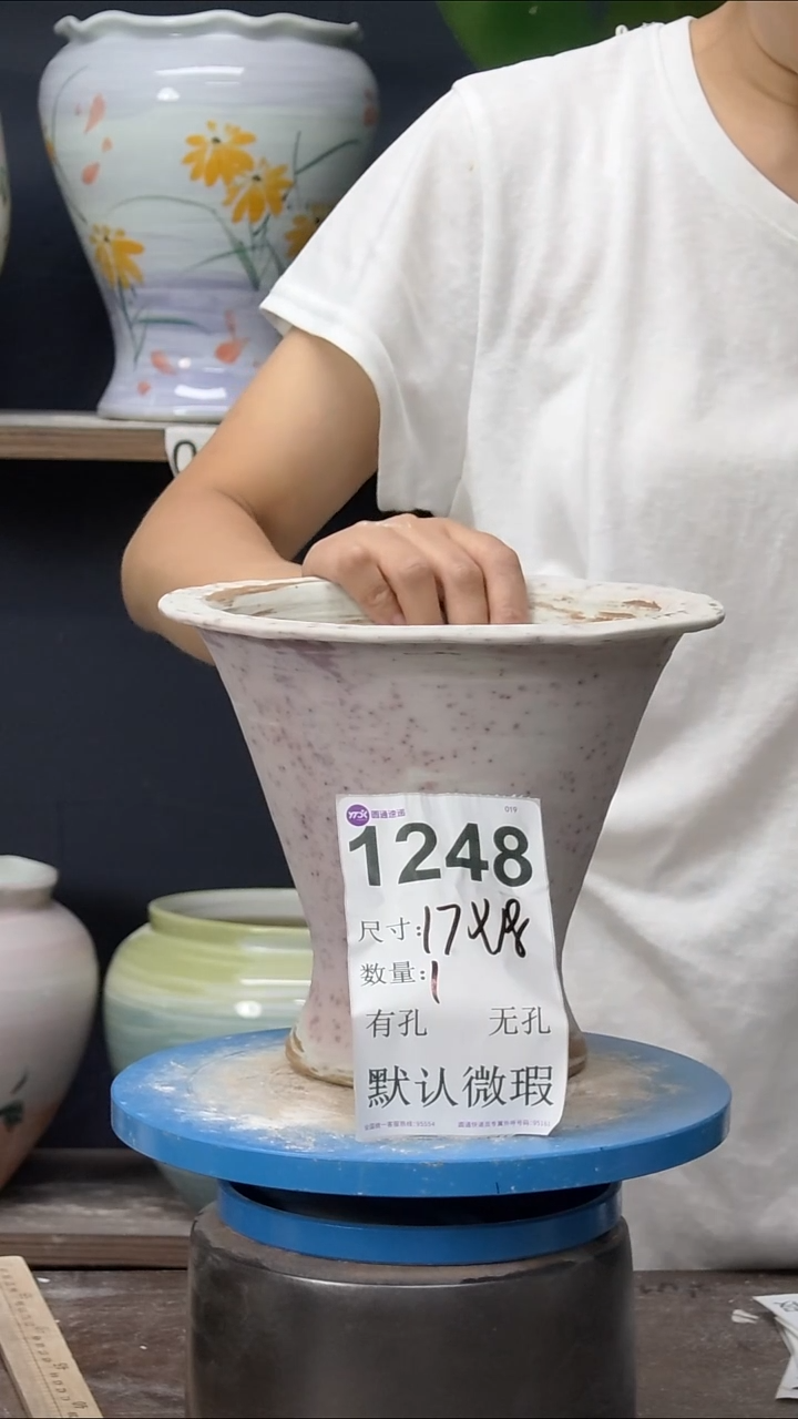 景德镇花盆默认微瑕1248