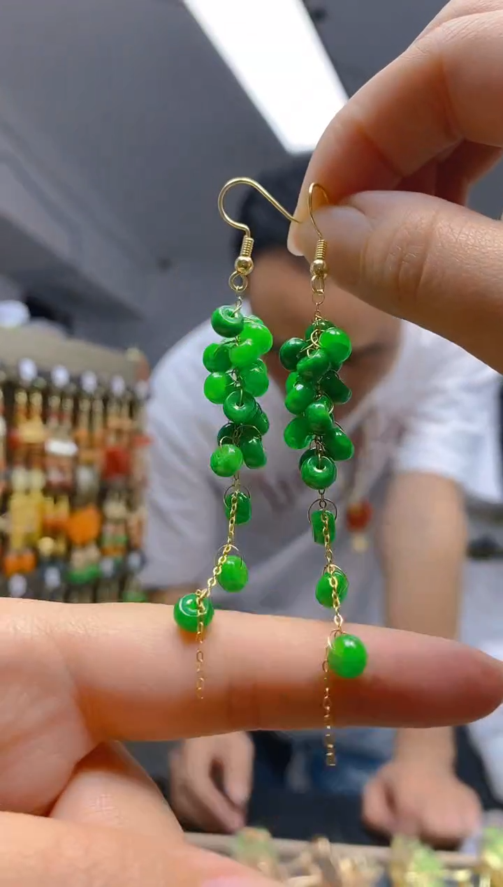 【闪购商品】翡翠耳饰合金0279翡翠耳钩