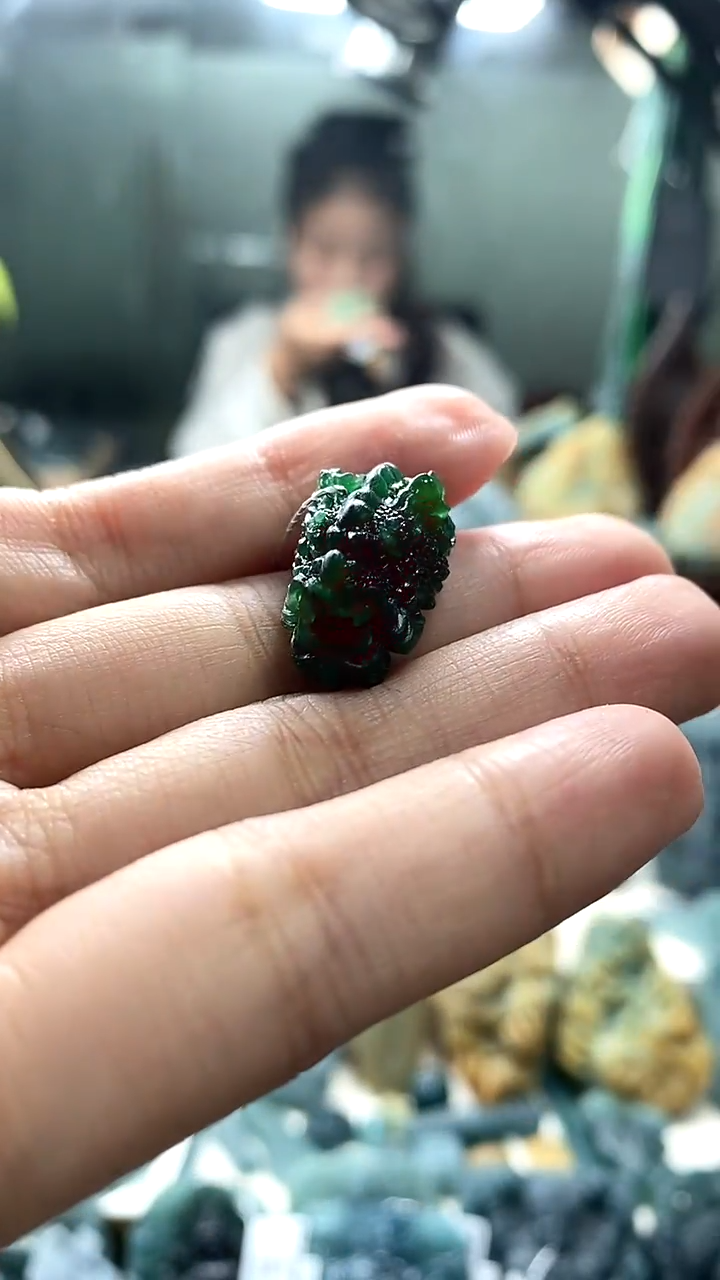 未镶嵌定制翡翠㕮*翡翠毛货不退不换12.7