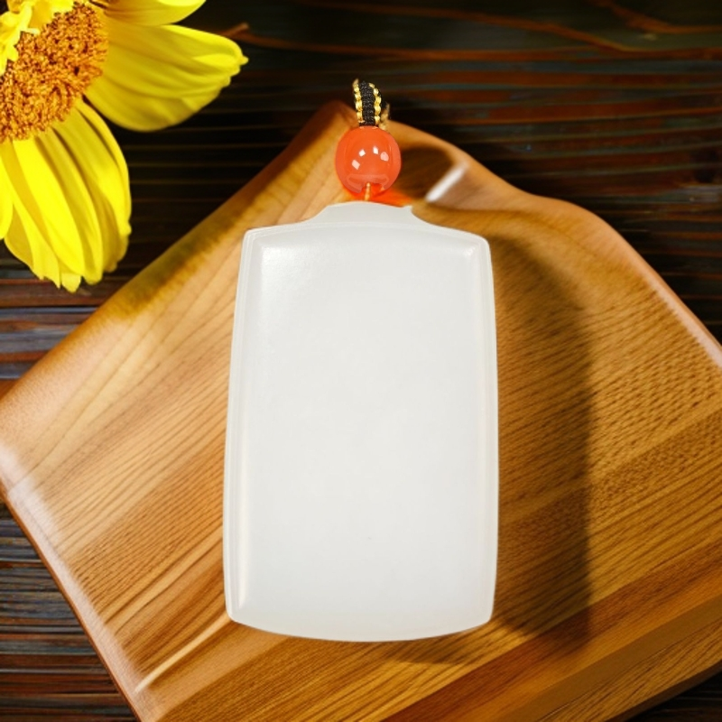 （老油膏高品质）和田玉无事牌老熟油润细腻男女通用时尚百搭