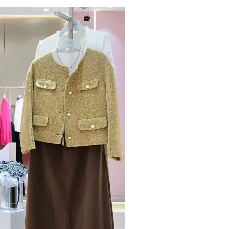 外套设计师毛呢外套常规小香风秋季洋气圆领短款