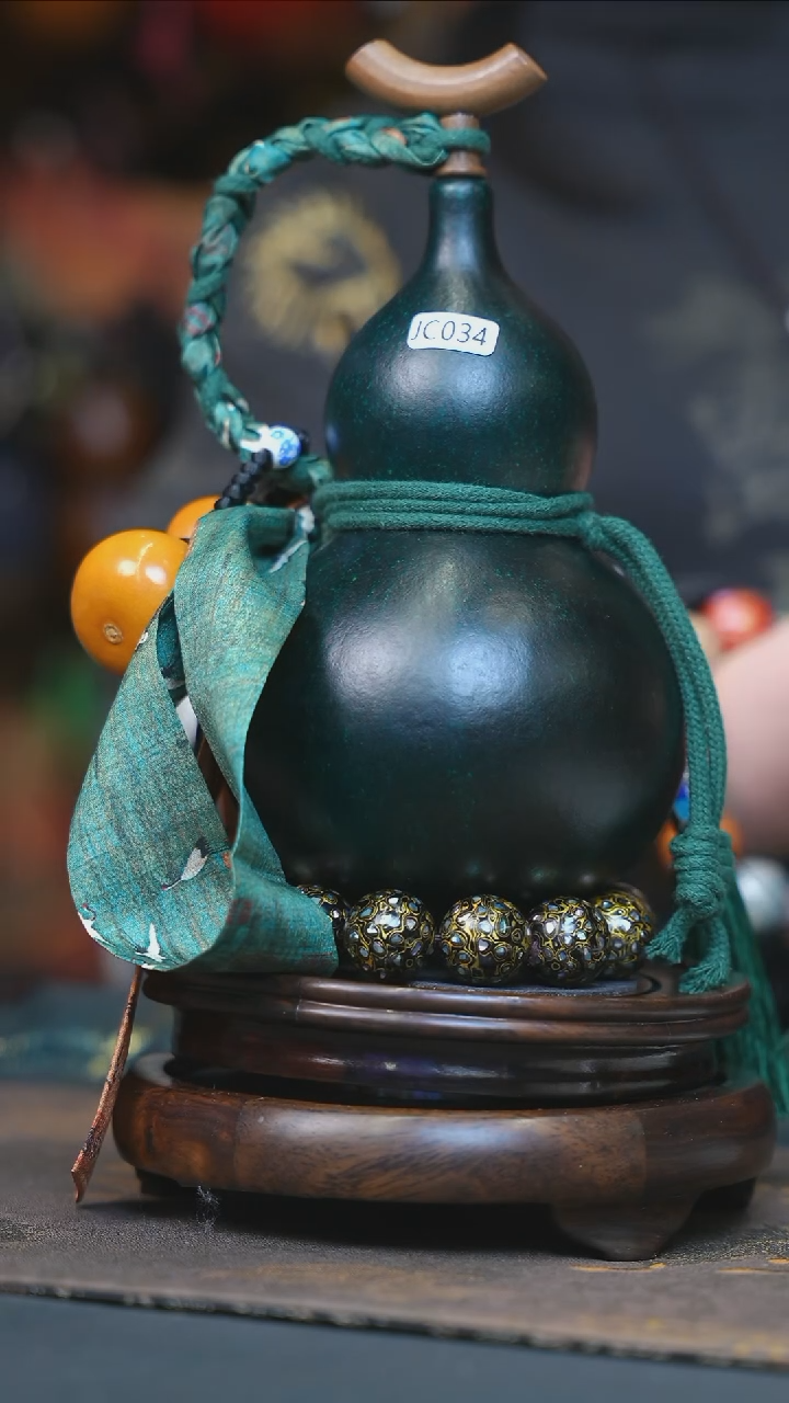 【闪购商品】YH184大漆酒葫芦不包手串及旋转底座