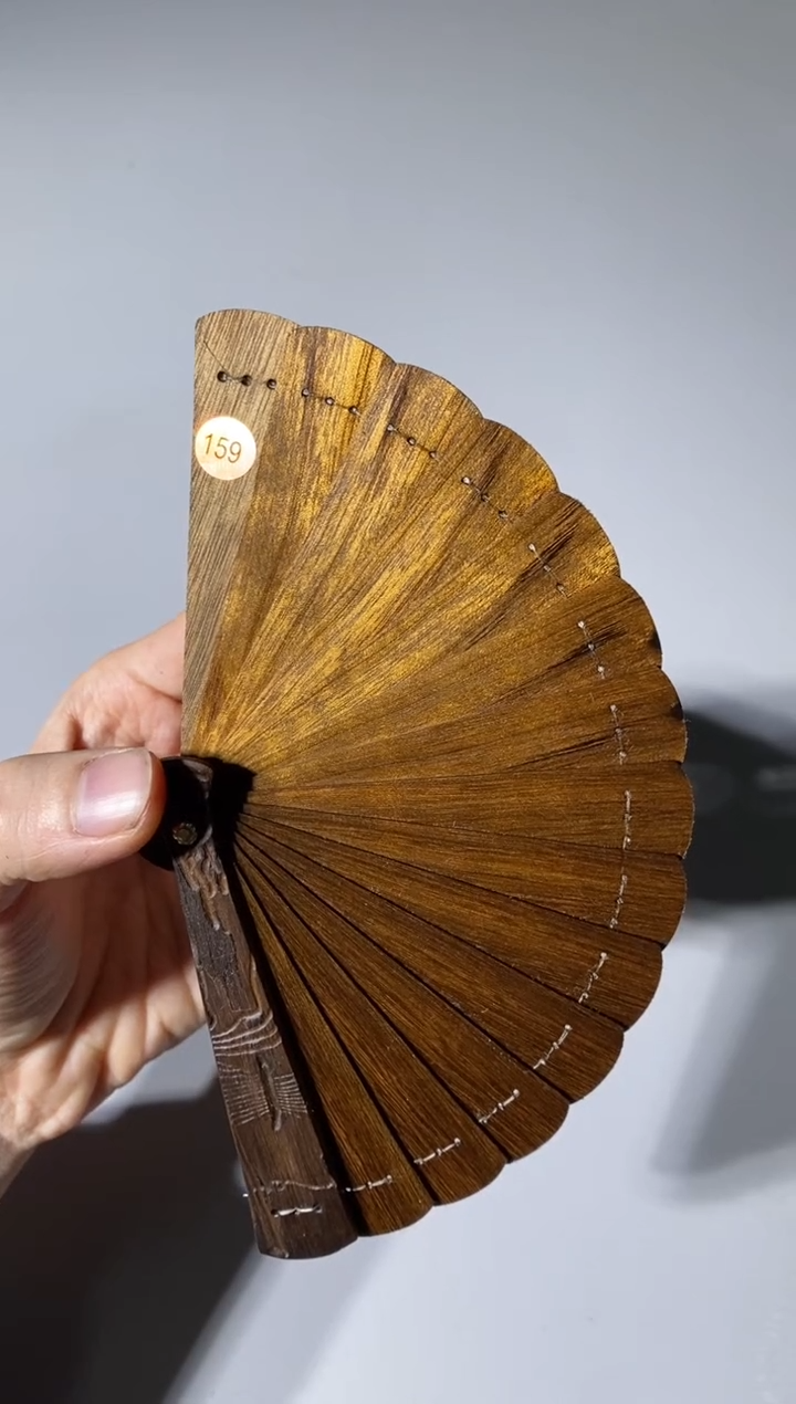 【闪购商品】金丝楠159号10cm金丝楠木小叶桢楠掌中扇