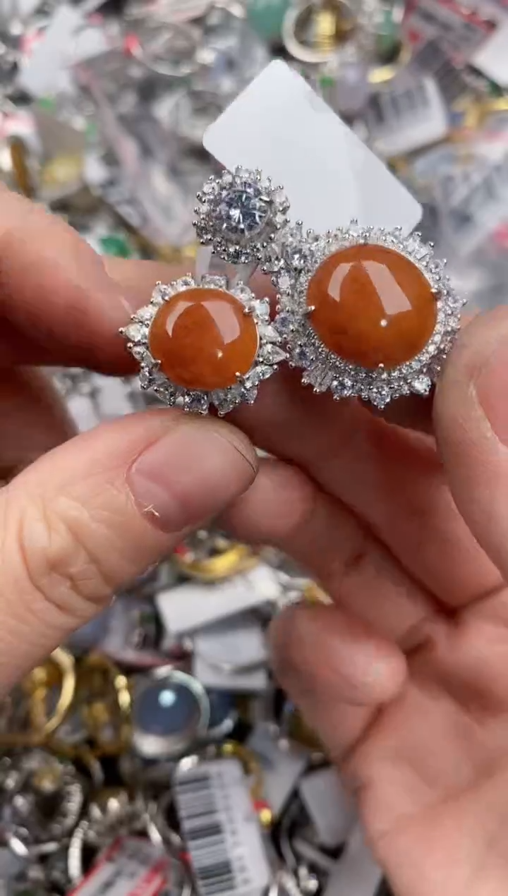 银S925镶嵌戒指翡翠13   4