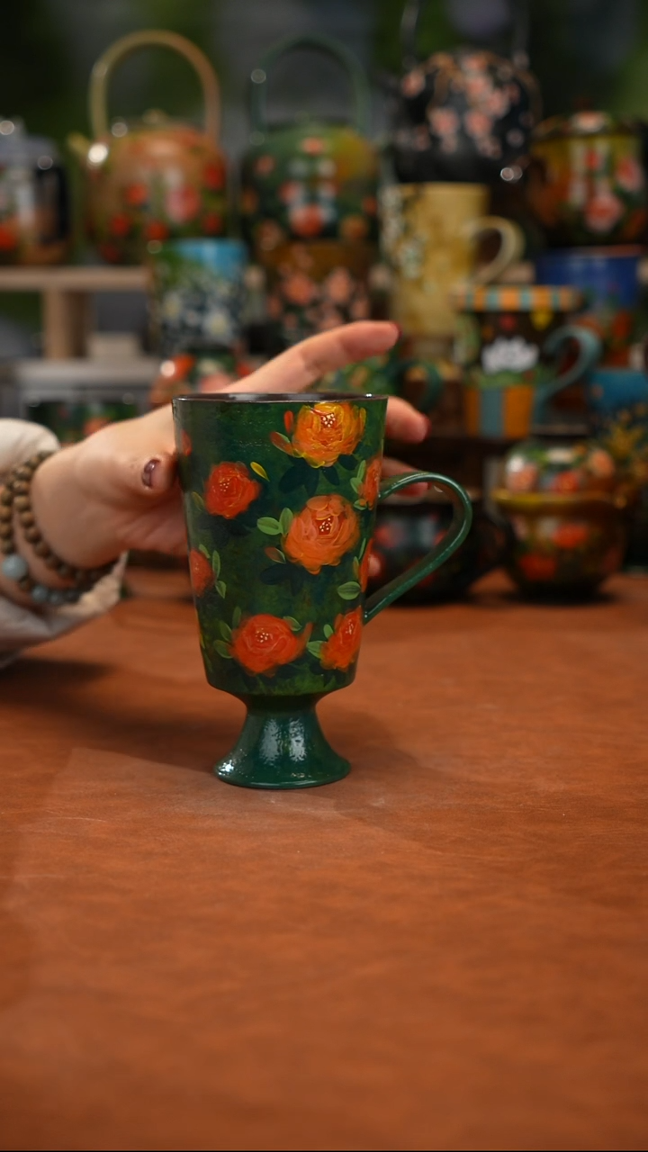 紫砂油画手绘釉下彩