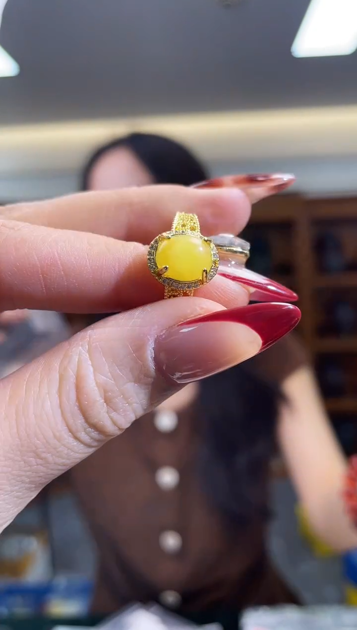 未镶嵌蜜蜡戒指 （多样性发一件）