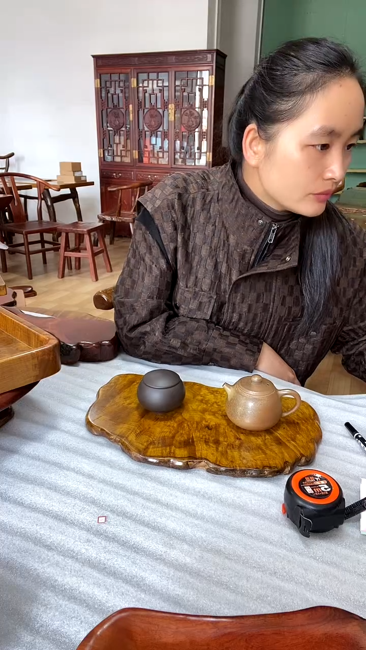 金丝楠木头款干泡盘80