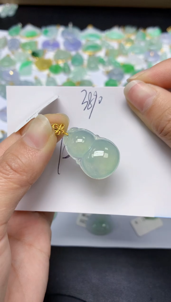 【闪购商品】翡翠颈饰18K金镶嵌 天然翡翠A货