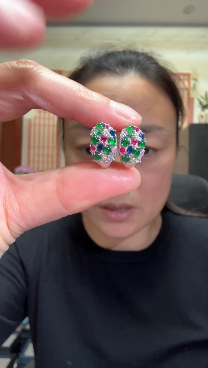 颈饰银S925镶嵌翡翠00005367