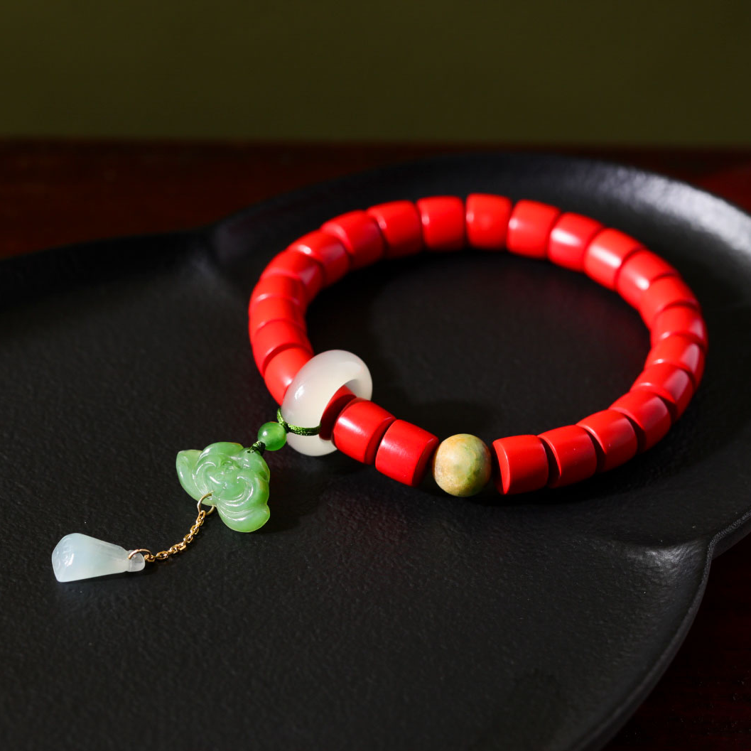 天然辰砂【意婵】《上上签》精品高含量高瓷朱砂单圈-908205