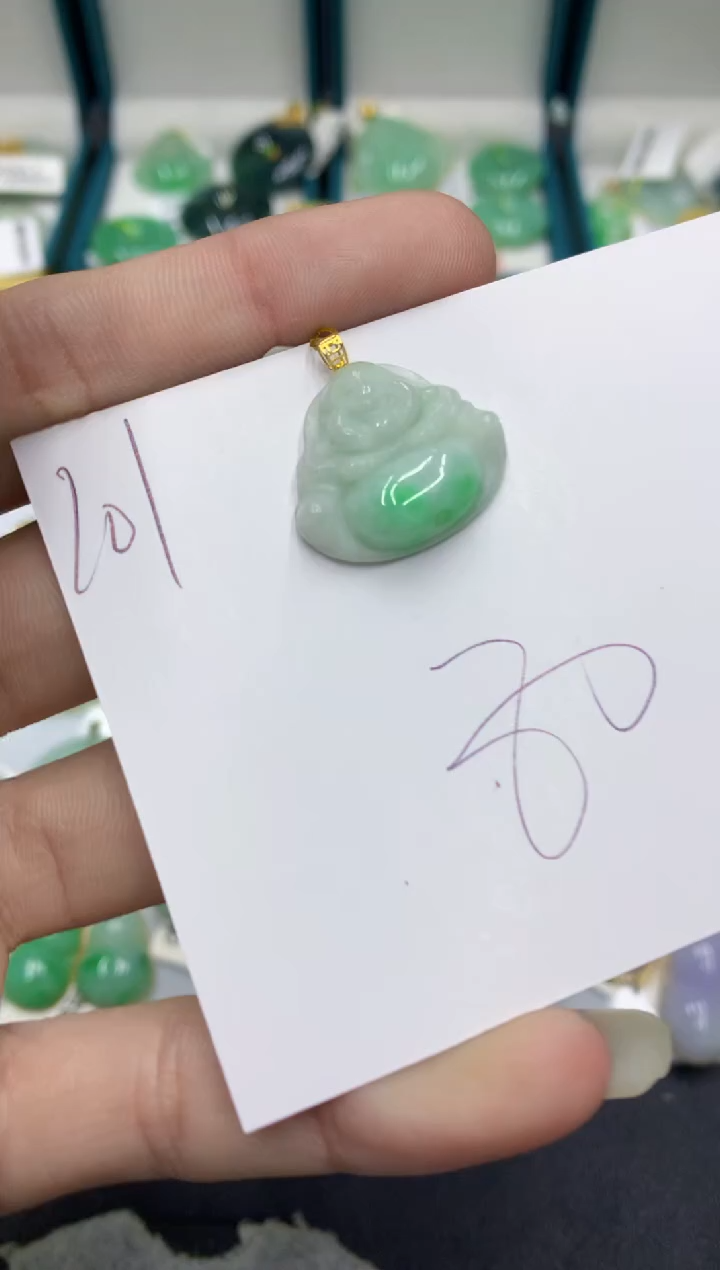 【闪购商品】翡翠颈饰18K金镶嵌翡翠