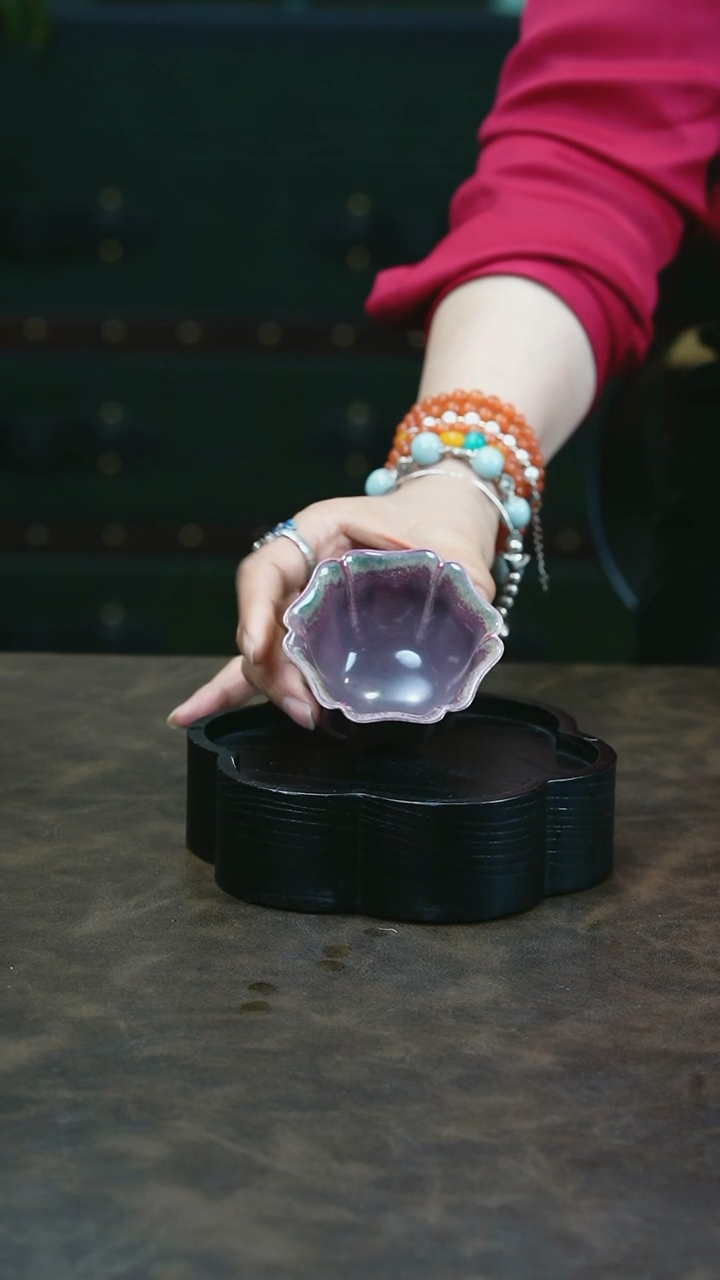 【闪购商品】W宝丰宋官窑原产地钧瓷花口杯