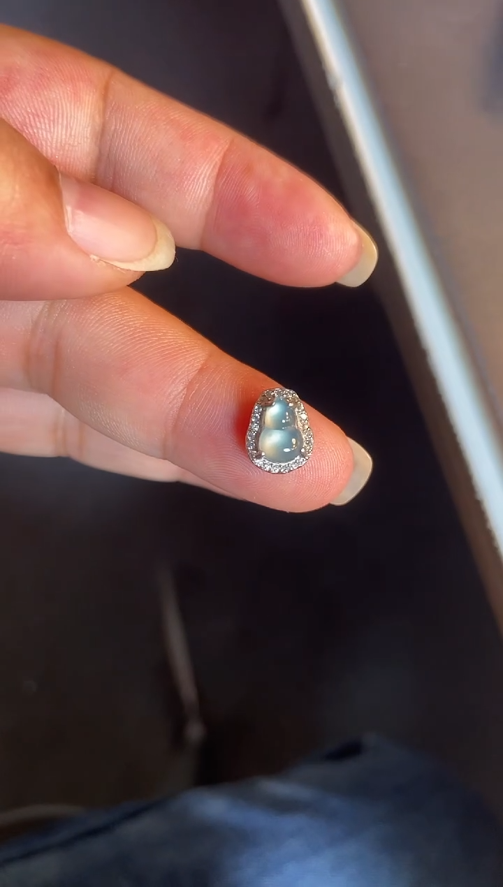 吊坠(不含链)银S925镶嵌翡翠1