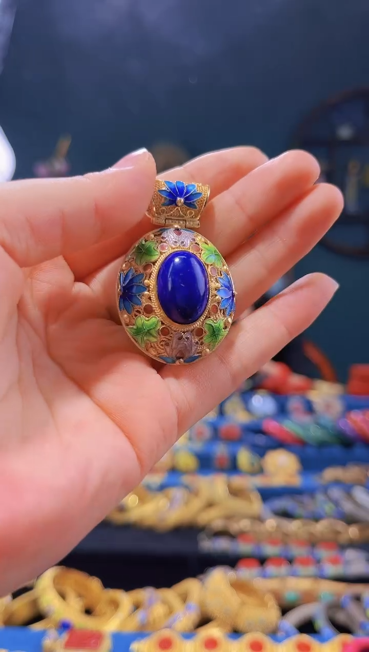 【闪购商品】非遗绝技 花丝镶嵌懋隆吊坠