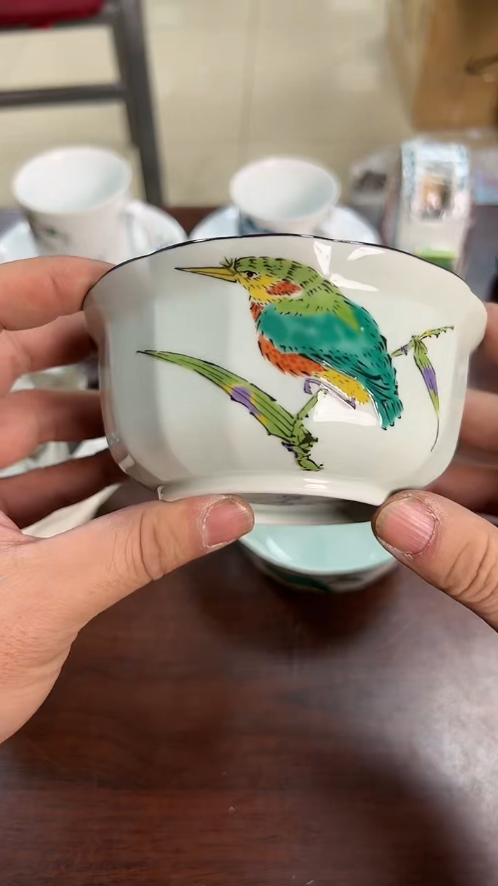 【闪购商品】弥右卫门窑手绘胶纸釉碗