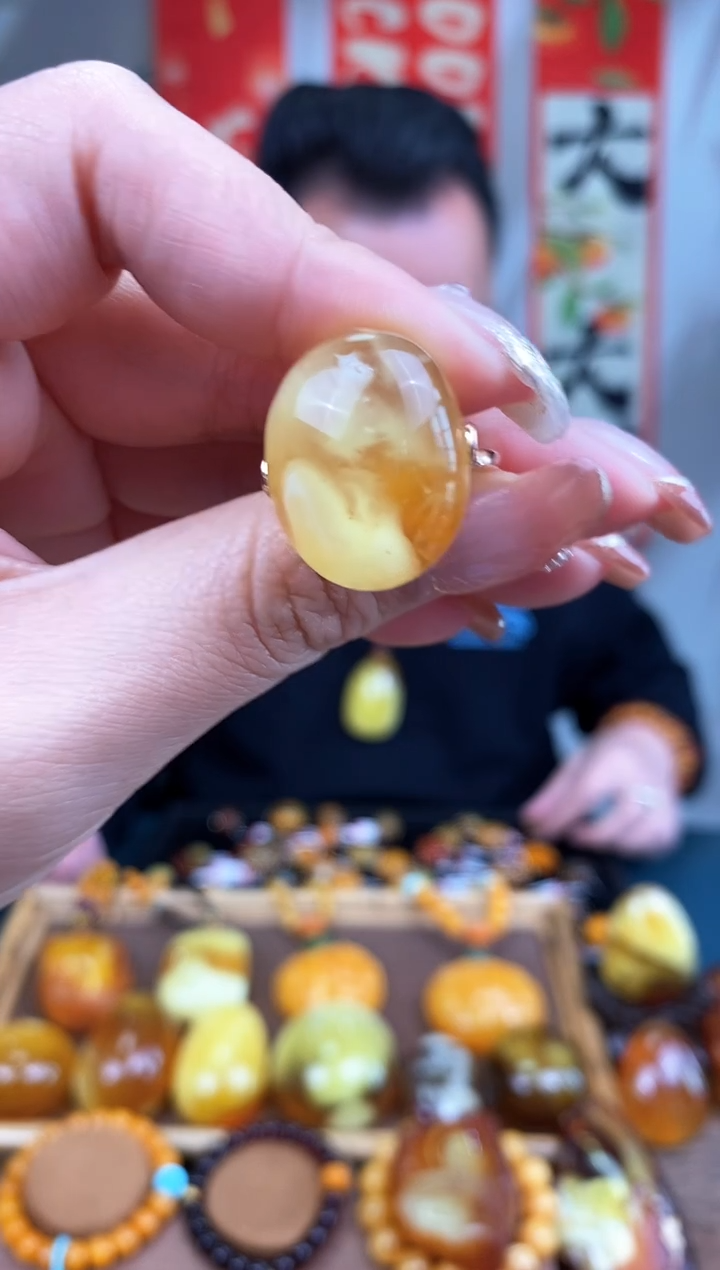 【闪购商品】琥珀裸石银S925镶嵌基地发货 一物一证 顺丰包邮