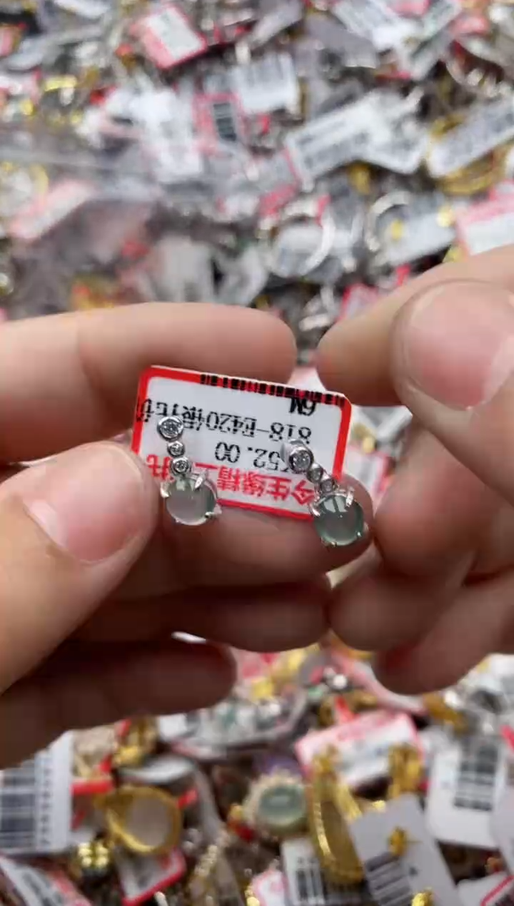 【闪购商品】翡翠戒指银S925镶嵌66666---7