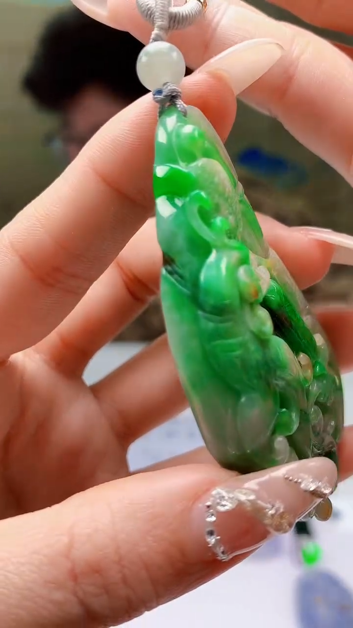 【闪购商品】定制翡翠未镶嵌4688ty-毛货挂件