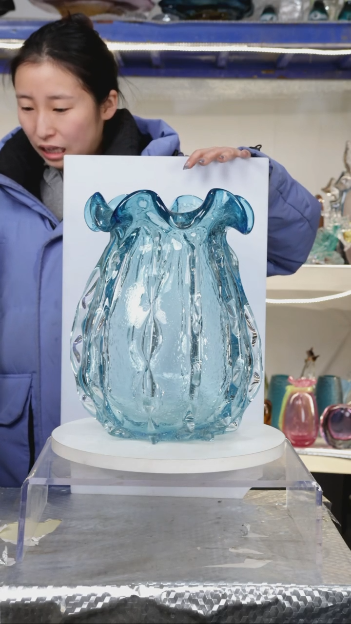 【闪购商品】琉璃【幻彩】高31精品琉璃正常手工痕迹