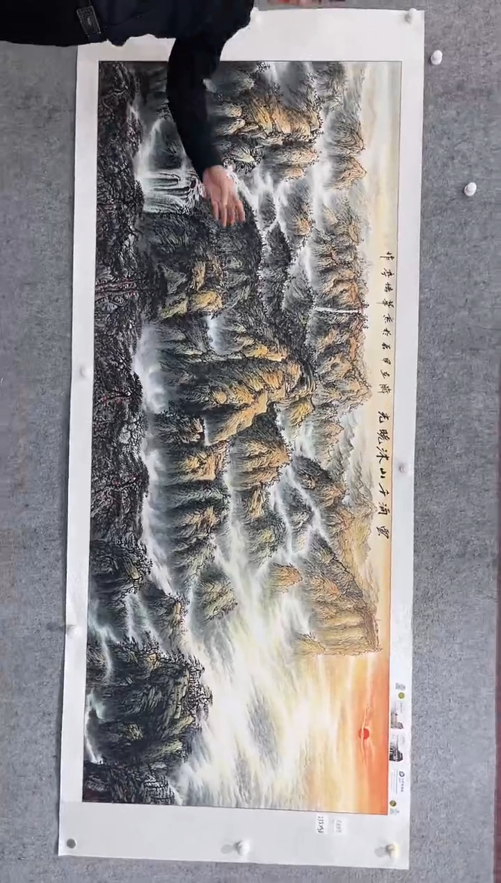 国画张传亭老师的红袍作品