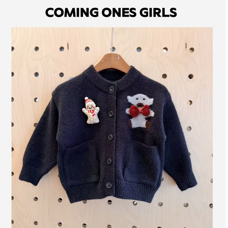  逸朵美芽COMING ONES 女童圣诞卡通毛衣58377