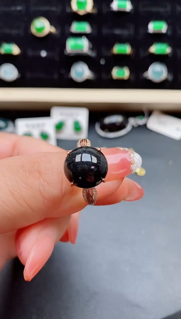 【闪购商品】翡翠戒指银S925镶嵌508505