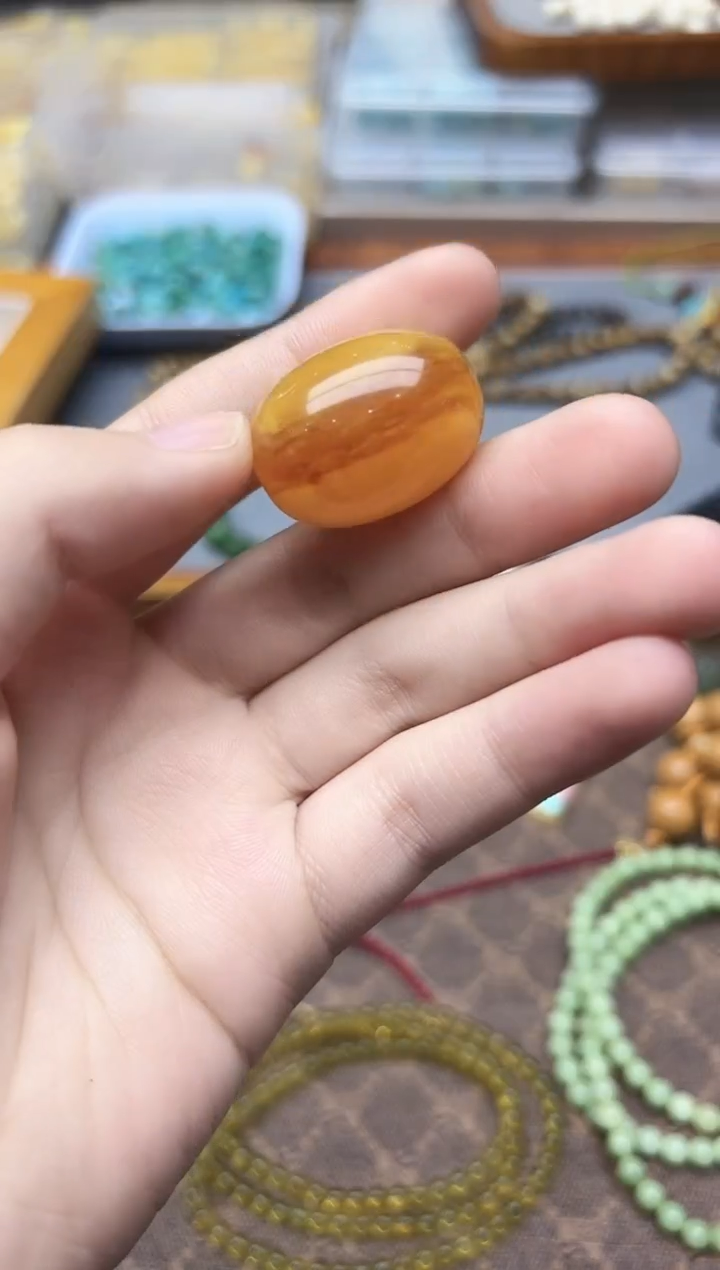 裸石蜜蜡未镶嵌蜜蜡桶珠19*26mmHS