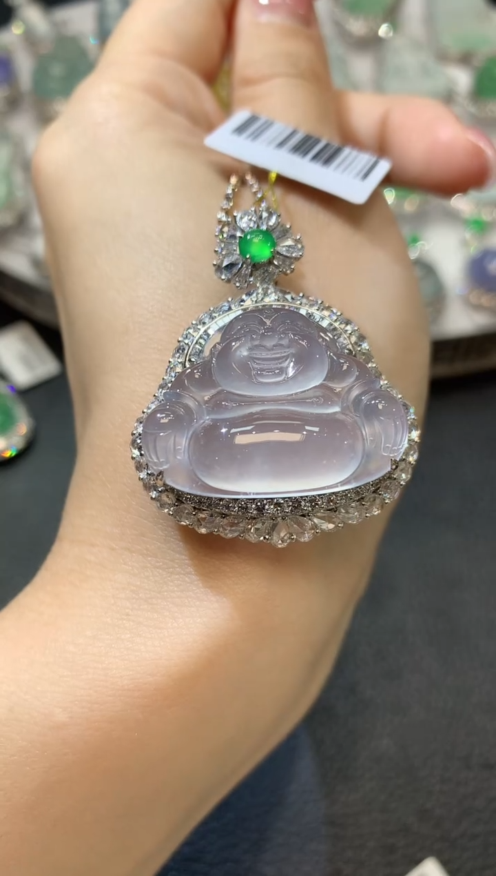 【闪购商品】翡翠吊坠(不含链)18K金镶嵌D1