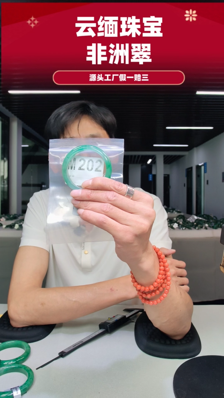 未镶嵌手镯石英质玉（非洲翠）5152圈口202
