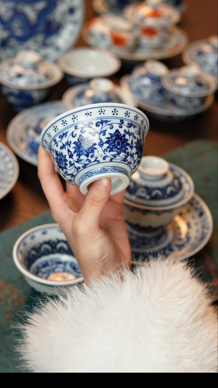 茶具缠枝连大压手