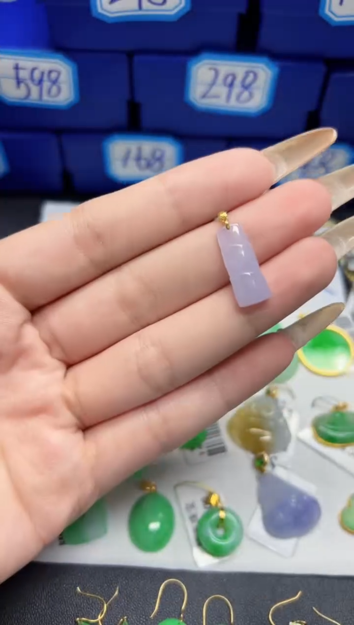 【闪购商品】翡翠颈饰18K金镶嵌Y缅料A货/支持复检/一件