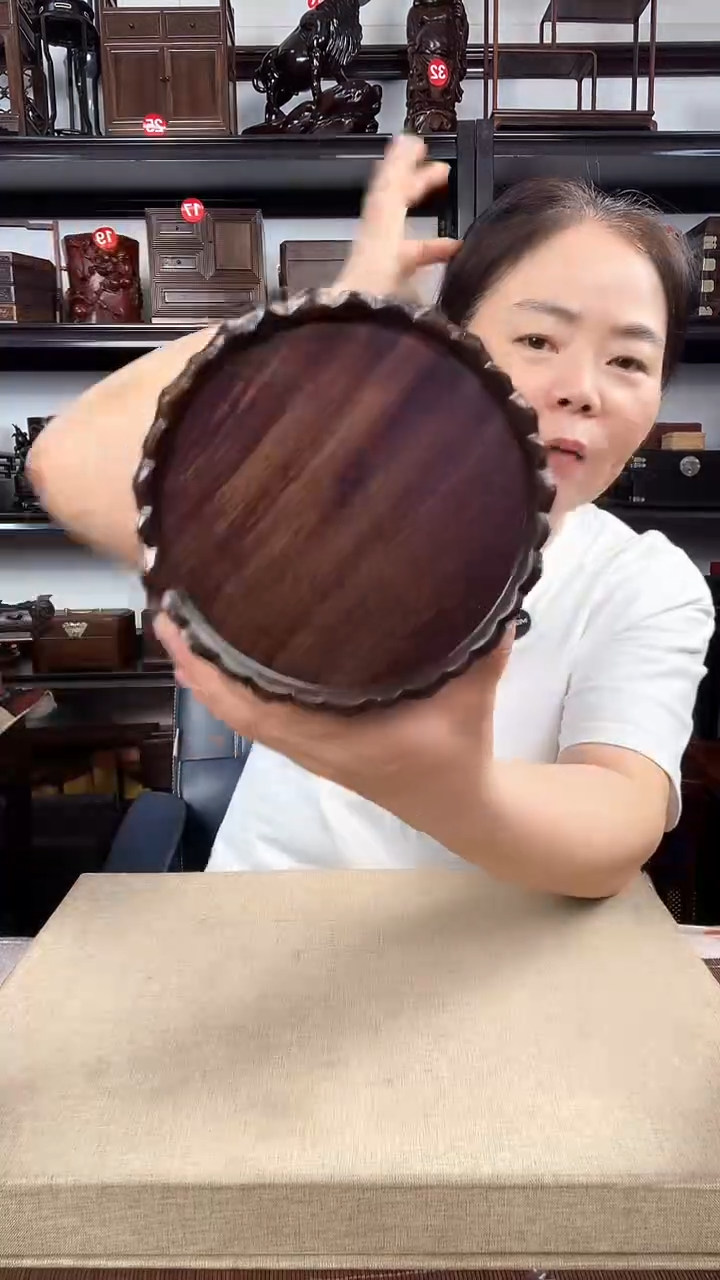 木双层莲花大号老李红木工艺品