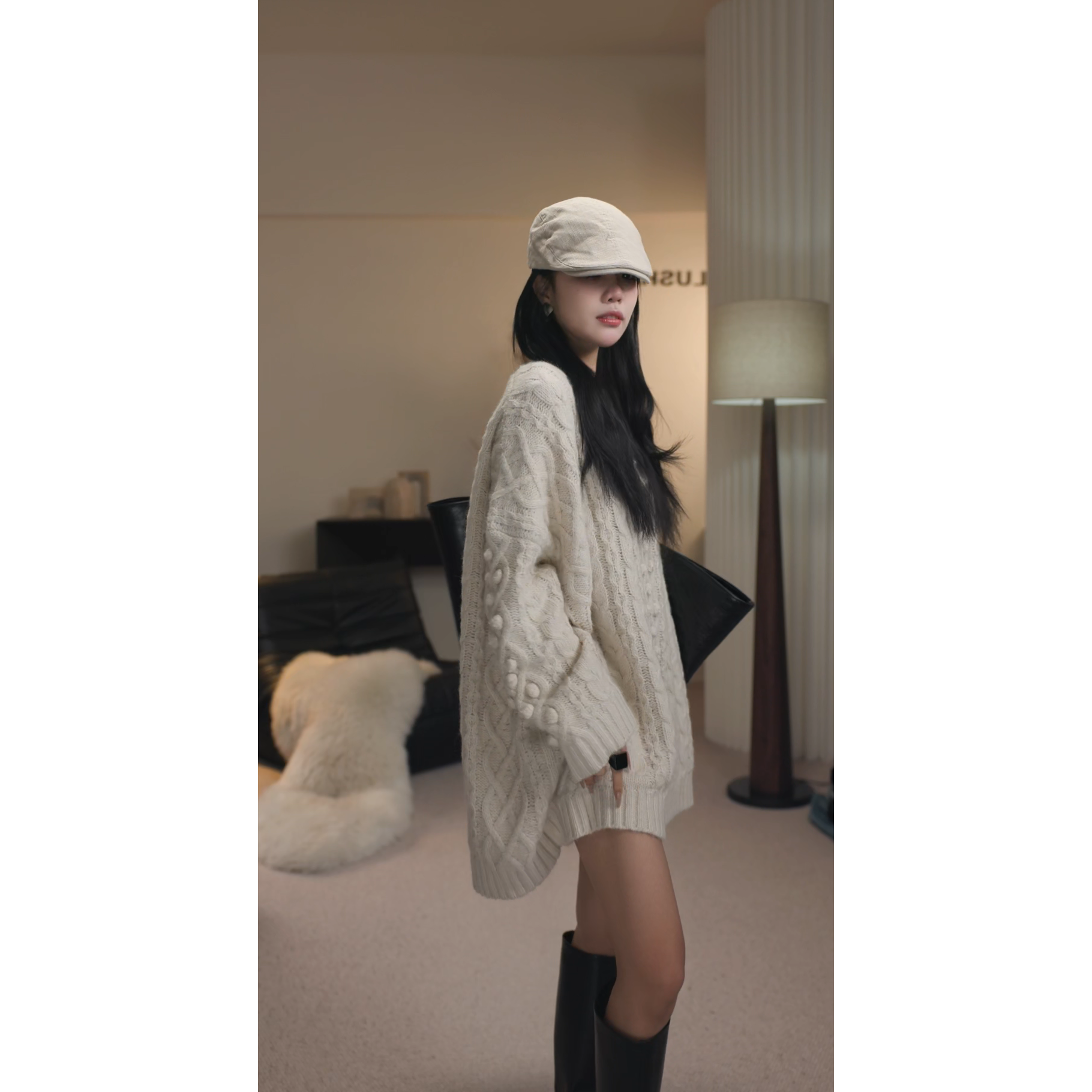 卢尚原创套头手工毛衣9346