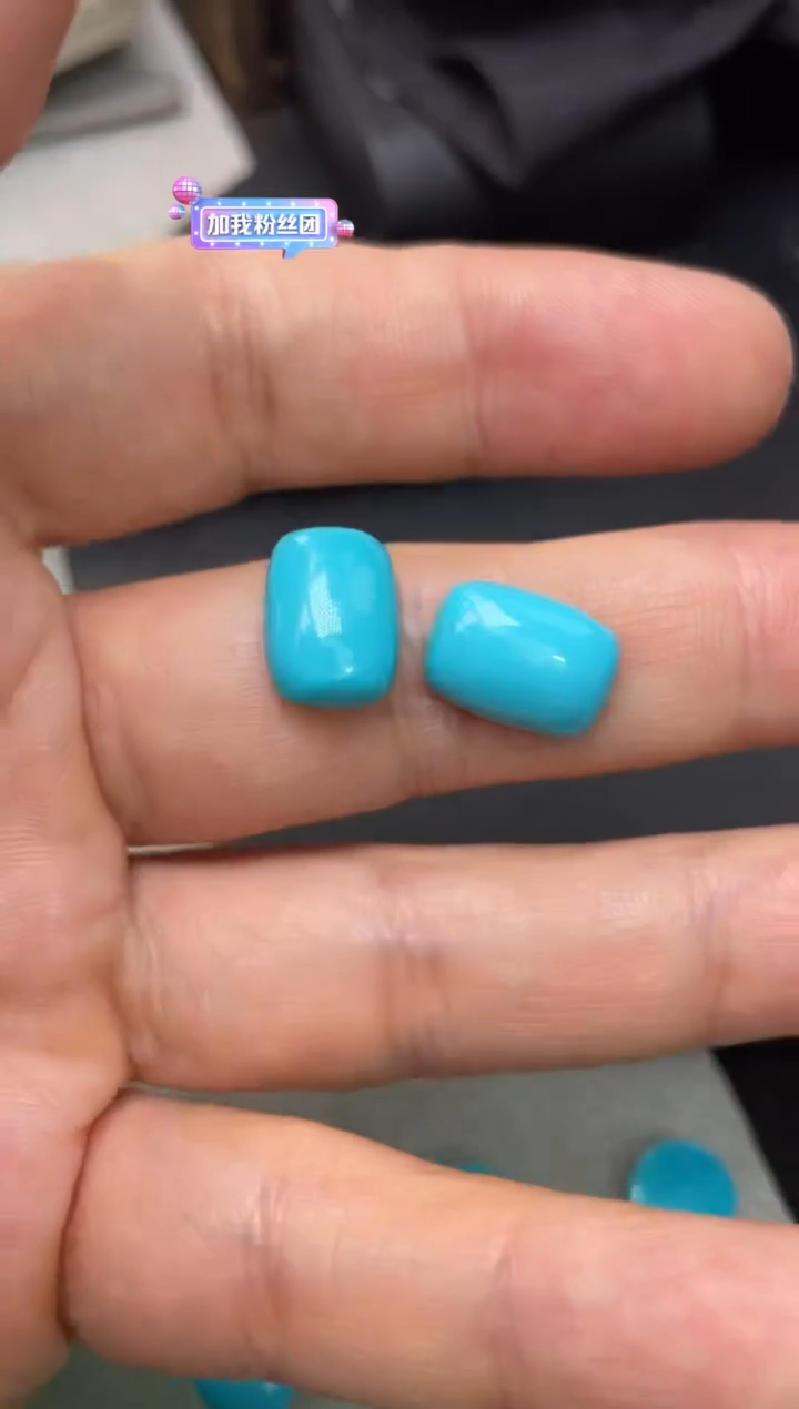 【闪购商品】绿松石裸石未镶嵌1.89克绿松石一对